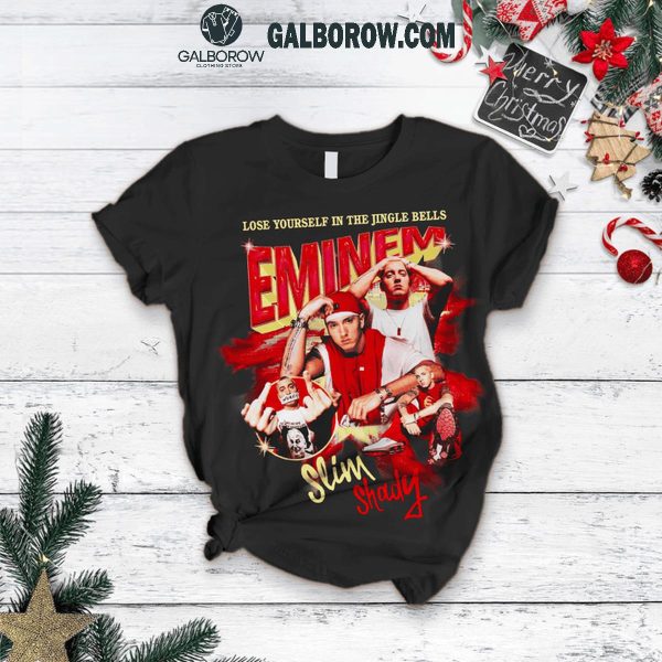 Eminem Lose Yourself In The Jingle Bells 2024 Fleece Pajamas Set