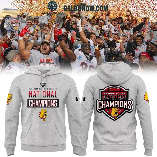 Ferris State National Champions 2024 Grey Design Hoodie T Shirt