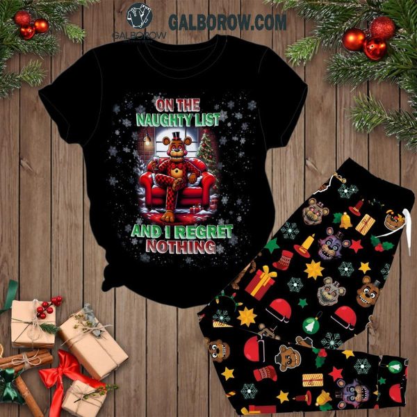 Five Nights At Freddy’s On The Naughty List Christmas Fleece Pajamas Set