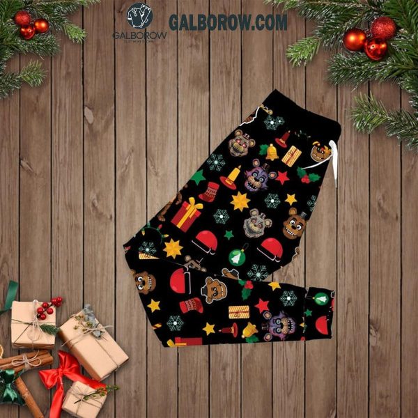 Five Nights At Freddy’s On The Naughty List Christmas Fleece Pajamas Set