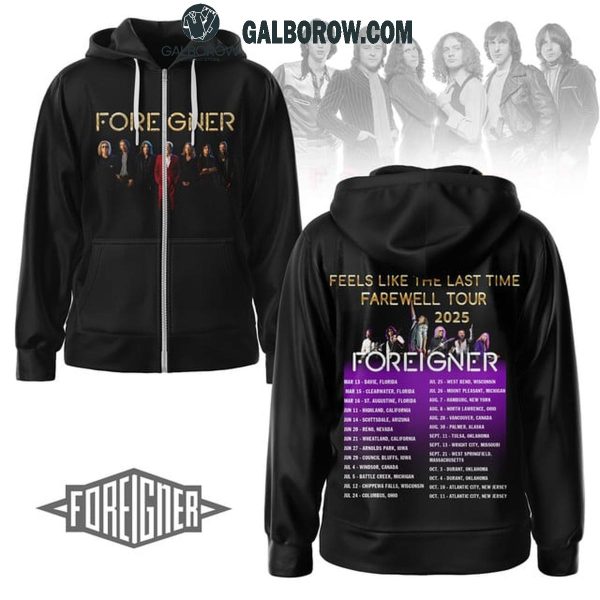 Foreigners Feels Like The Last Time Farewell Tour 2025 Tour Hoodie T-Shirt