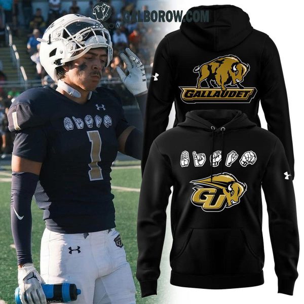 Gallaudet Bison Football Team Sign Language 2024 Hoodie T-Shirt