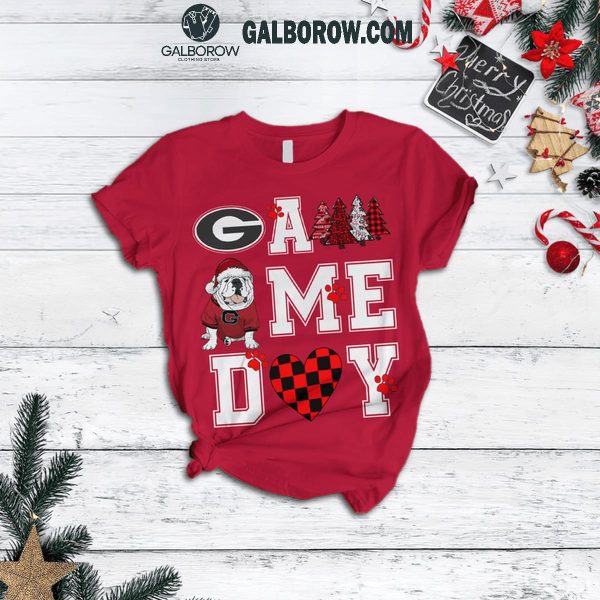 Georgia Bulldogs 2024 Glory Glory Champs Christmas Fleece Pajamas Set