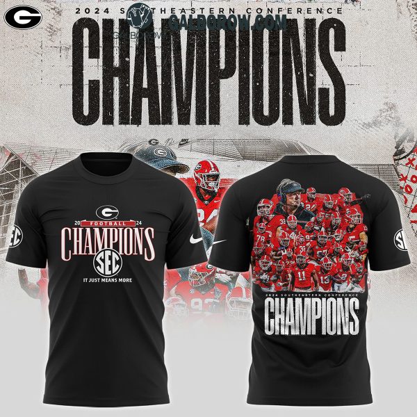 Georgia Bulldogs 2024 Greatness SEC Champions Black Version Hoodie T-Shirt