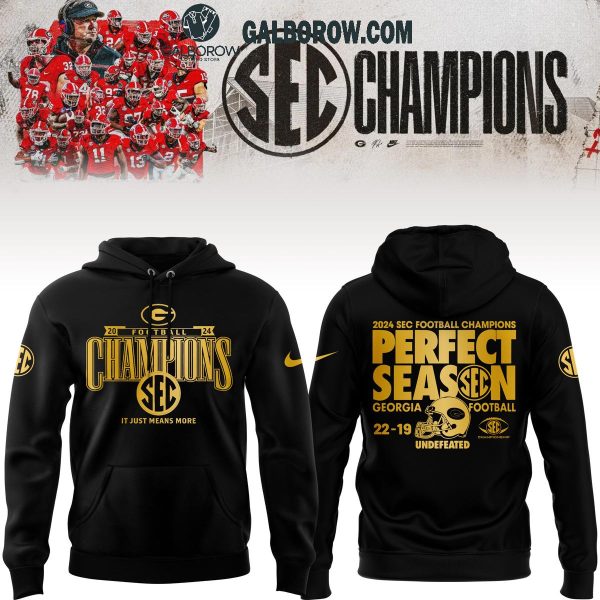 Georgia Bulldogs 2024 SEC Conference Champions Perfect Season Hoodie T-Shirt