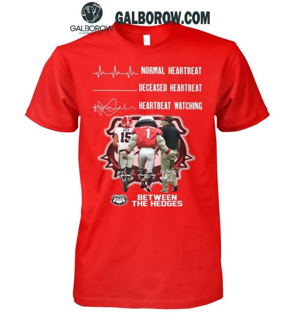 Georgia Bulldogs Crazy Heartbeat Watching Them Playing 2024 T-Shirt