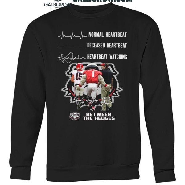 Georgia Bulldogs Crazy Heartbeat Watching Them Playing 2024 T Shirt