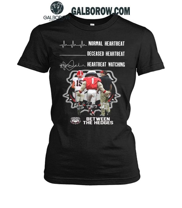 Georgia Bulldogs Crazy Heartbeat Watching Them Playing 2024 T-Shirt