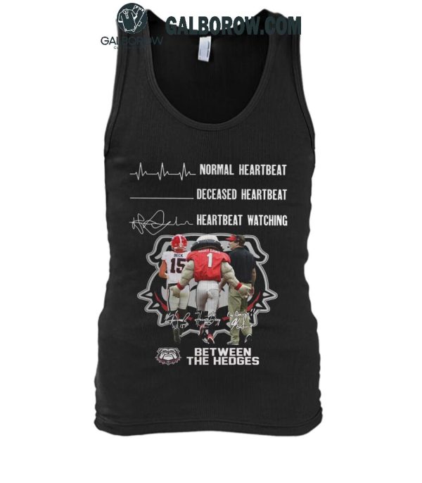 Georgia Bulldogs Crazy Heartbeat Watching Them Playing 2024 T-Shirt