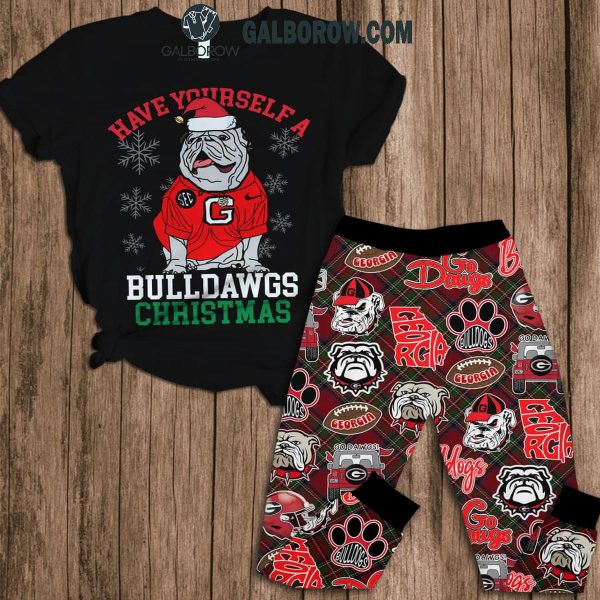 Georgia Bulldogs Have Yourself A Dawgs Christmas Fleece Pajamas Set