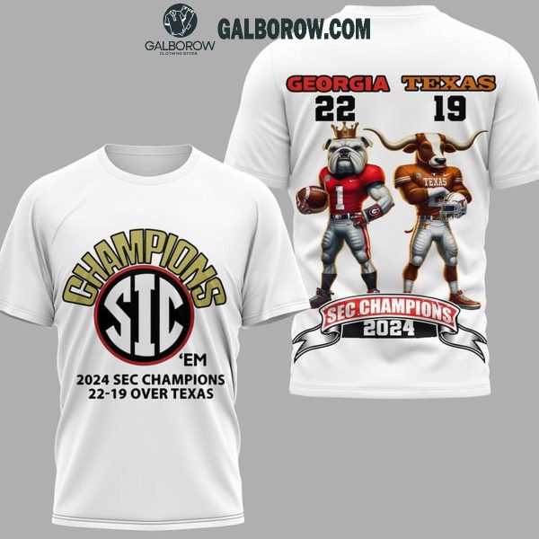 Georgia Bulldogs SEC Champions Win Over Texas Longhorns Hoodie T-Shirt