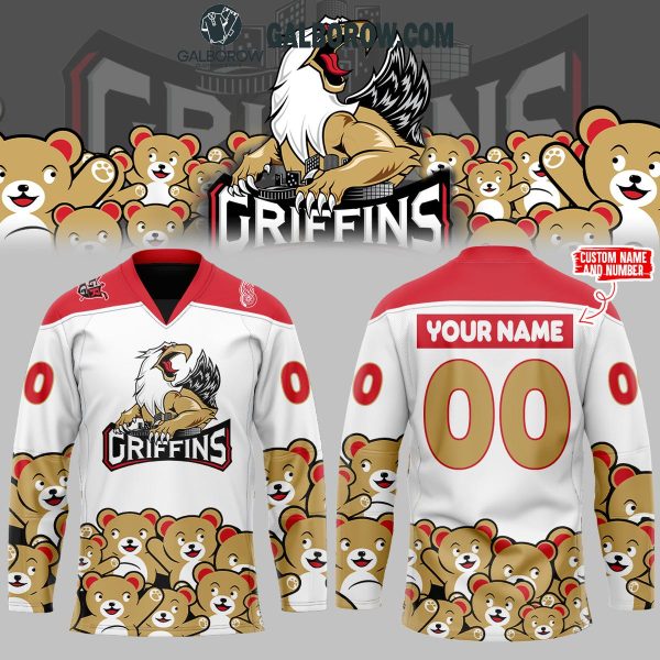 Grand Rapids Griffins 2024 Celebrating Teddy Toss Personalized Hockey Jersey