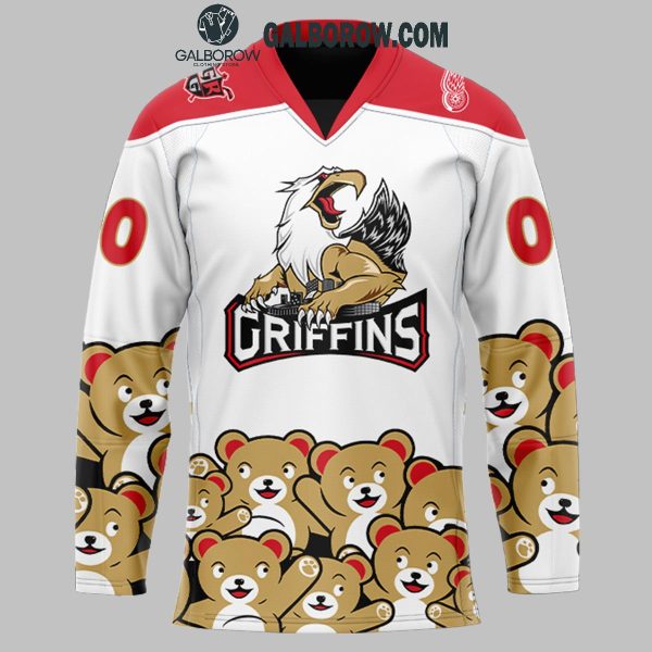 Grand Rapids Griffins 2024 Celebrating Teddy Toss Personalized Hockey Jersey