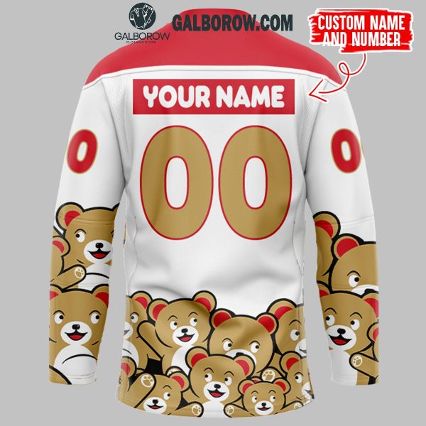 Grand Rapids Griffins 2024 Celebrating Teddy Toss Personalized Hockey Jersey