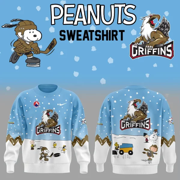 Grand Rapids Griffins 2024 Snoopy Cheering Peanuts Winter Hoodie T-Shirt