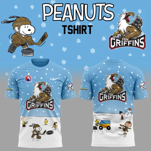 Grand Rapids Griffins 2024 Snoopy Cheering Peanuts Winter Hoodie T-Shirt