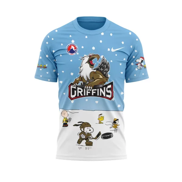 Grand Rapids Griffins 2024 Snoopy Cheering Peanuts Winter Hoodie T-Shirt