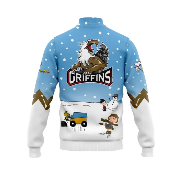 Grand Rapids Griffins Snoopy Cheering Peanuts Winter 2024 Baseball Jacket