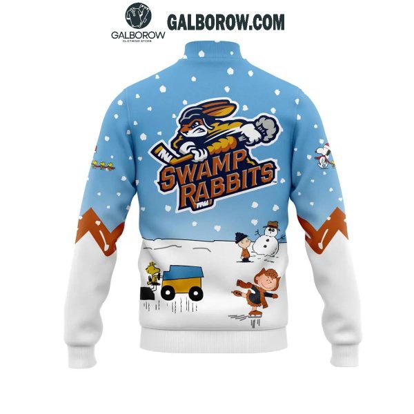 Greenville Swamp Rabbits 2024 Winter Holidays Snoopy Peanuts Baseball Jacket