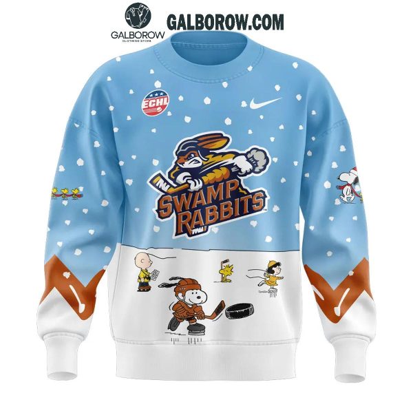 Greenville Swamp Rabbits 2024 Winter Snoopy Holidays Peanuts Sweatshirt Hoodie T-Shirt