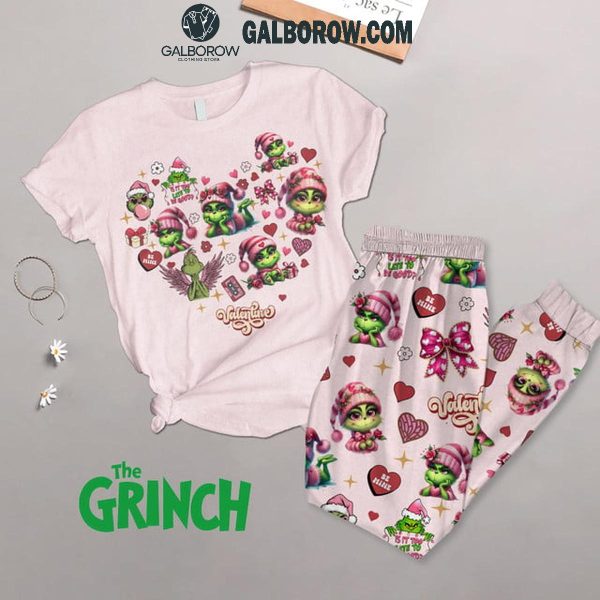 Grinch I’m Your Valentine 2025 Fleece Pajamas Set