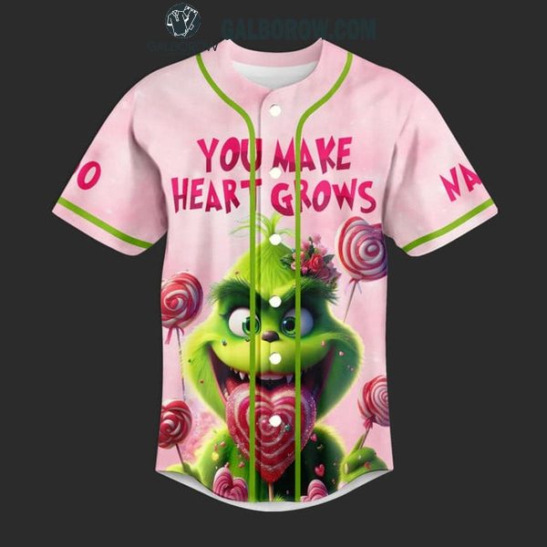 Grinch Valentines Grinched But In Love 2025 Personalized Baseball Jersey