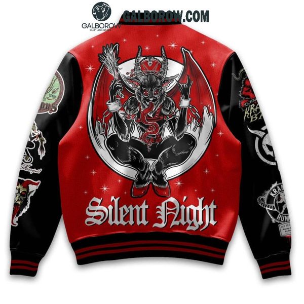 Gruss Von Krampus Silent Night 2024 Christmas Baseball Jacket