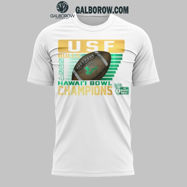 HAWAI’I BOWL CHAMPS USF Football White Hoodie T Shirt