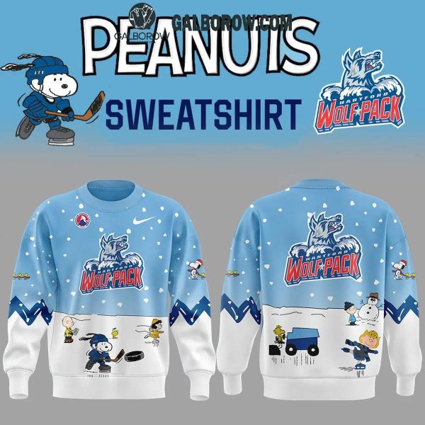 Hartford Wolf Pack Snoopy Hockey Time Peanuts Holidays Hoodie T-Shirt