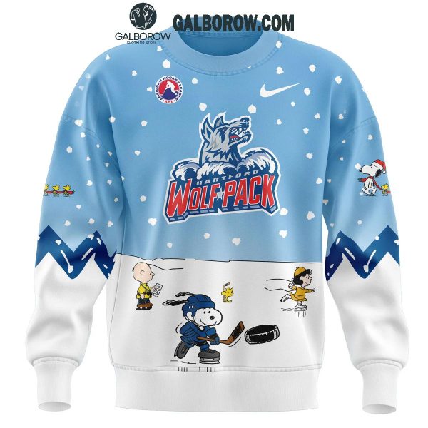 Hartford Wolf Pack Snoopy Hockey Time Peanuts Holidays Hoodie T-Shirt