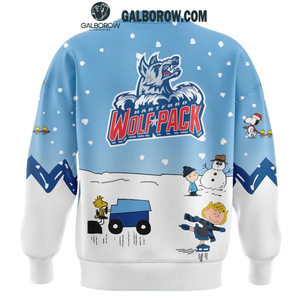 Hartford Wolf Pack Snoopy Hockey Time Peanuts Holidays Hoodie T-Shirt