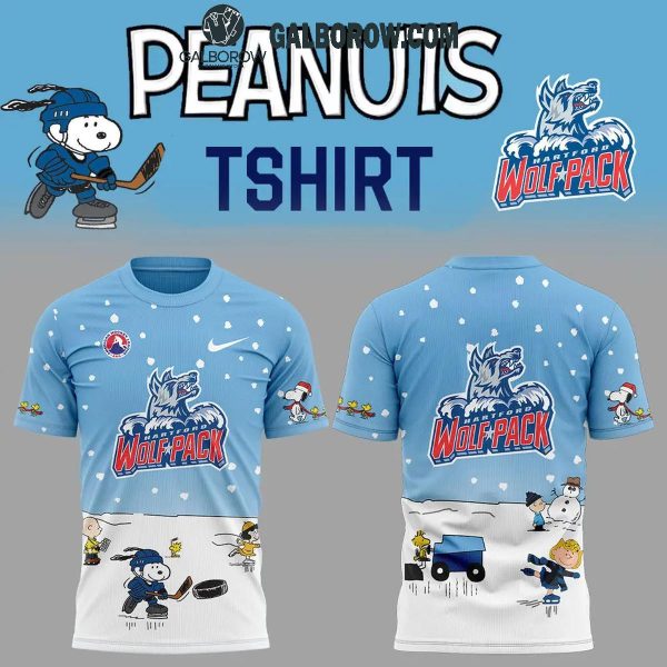 Hartford Wolf Pack Snoopy Hockey Time Peanuts Holidays Hoodie T-Shirt