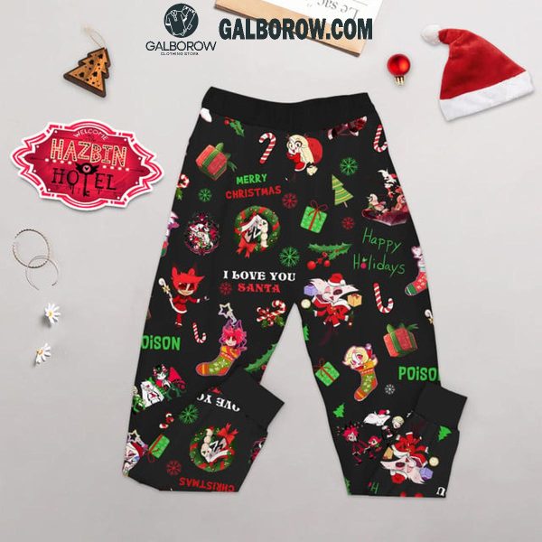 Hazbin Hotel Merry Christmas From Hell Fleece Pajamas Set