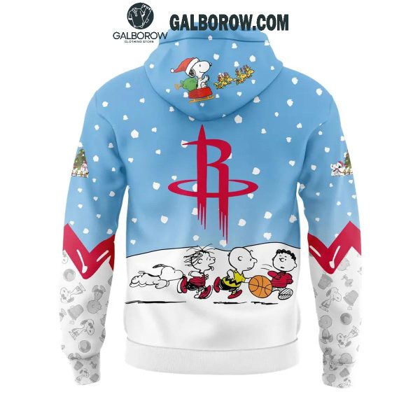 Houston Rockets Peanuts Snoopy Christmas Days NBA 2024 Hoodie T-Shirt