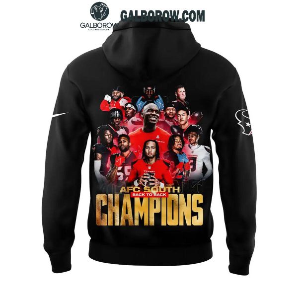 Houston Texans AFC South Back2Back Champions 2024 Hoodie T-Shirt