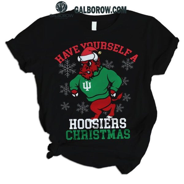 Indiana Hoosiers Have Yourself A Hoosiers Christmas Fleece Pajamas Set