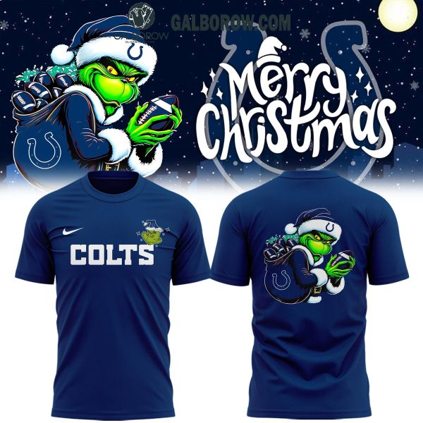 Indianapolis Colts Grinch 2024 Merry Christmas Holidays Spirit Hoodie T-Shirt