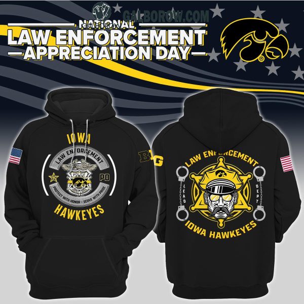 Iowa Hawkeyes Celebration Of 2024 Law Enforcement Day Hoodie T-Shirt