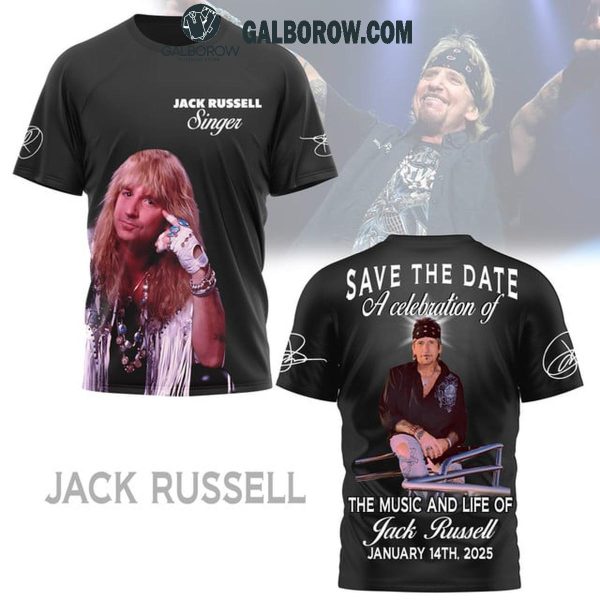 Jack Russell Save The Date A Celebration Of Music And His Life 2025 Hoodie T-Shirt