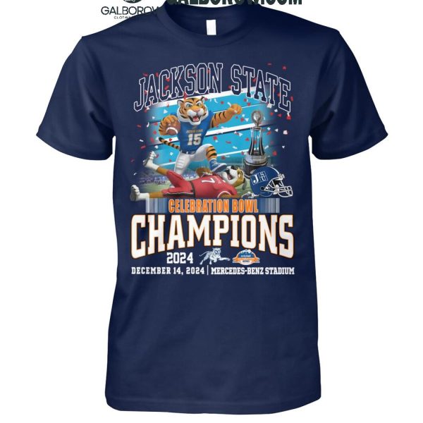 Jackson State Jaguars Celebration Bowls Champions 2024 Celebrating T-Shirt