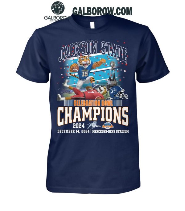 Jackson State Jaguars Celebration Bowls Champions 2024 Celebrating T-Shirt