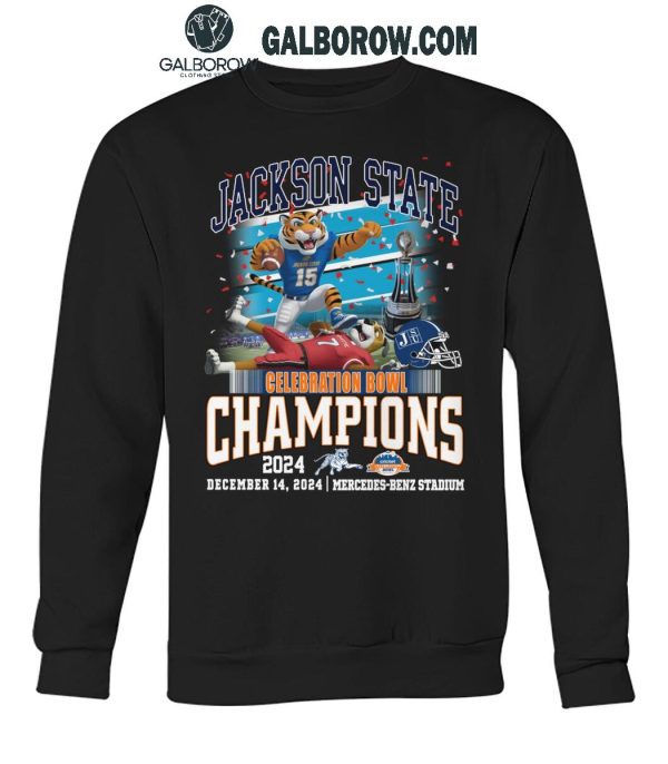 Jackson State Jaguars Celebration Bowls Champions 2024 Celebrating T-Shirt