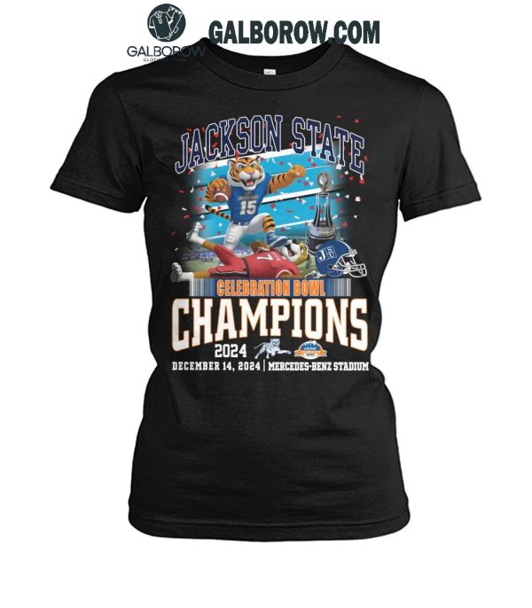 Jackson State Jaguars Celebration Bowls Champions 2024 Celebrating T-Shirt