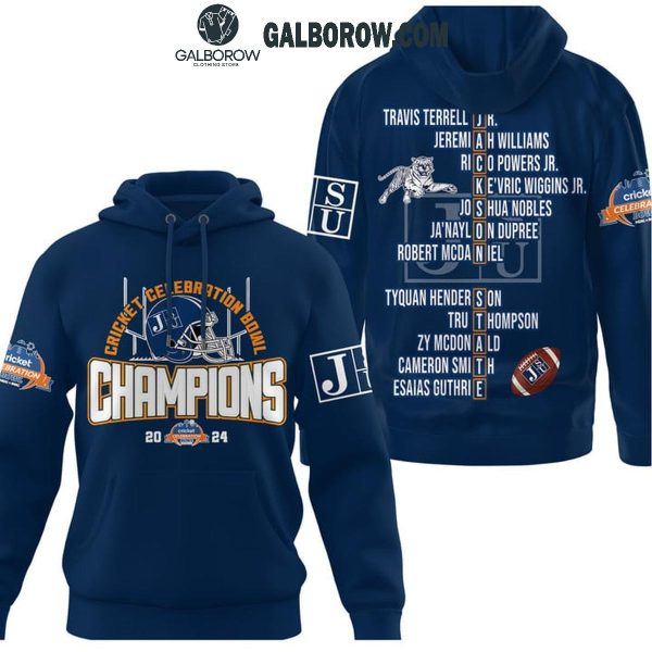 Jackson State Tigers Champions Of Cricket Celebration Bowl 2024 Hoodie T-Shirt