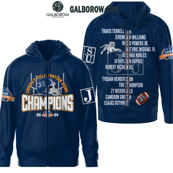 Jackson State Tigers Champions Of Cricket Celebration Bowl 2024 Hoodie T-Shirt