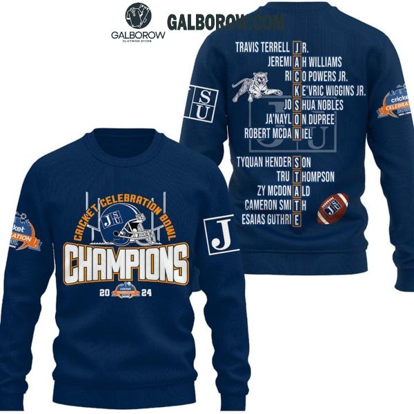 Jackson State Tigers Champions Of Cricket Celebration Bowl 2024 Hoodie T-Shirt