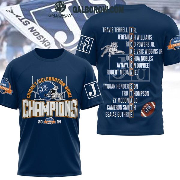 Jackson State Tigers Champions Of Cricket Celebration Bowl 2024 Hoodie T-Shirt