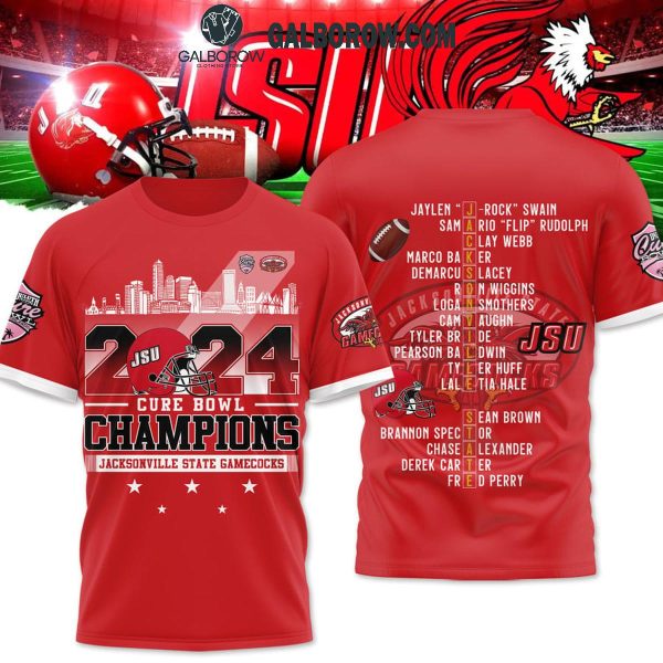 Jacksonville State Gamecocks 2024 Cure Bowl Champions Cheers Hoodie T-Shirt