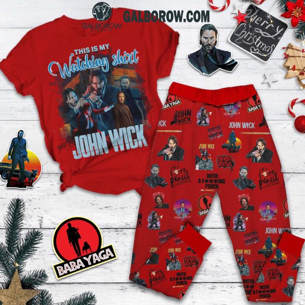 John Wick Christmas This Is My Watching Shirt Fleece Pajamas Set