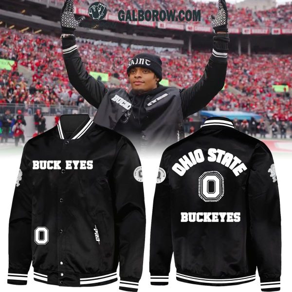 Justin Fields Ohio State Football Black Baseball Jacket